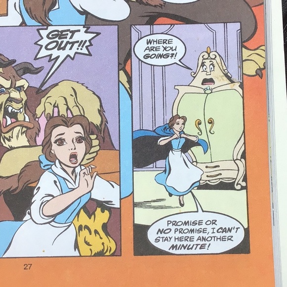 Disney Beauty and the Beast cartoon tales comic book and sticker coloring books - Picture 8 of 8
